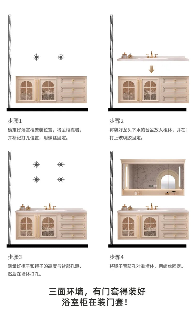 Storage Drawers Bathroom Cabinet Interior Dividers Mirror White Bathroom Cabinet Shelving Modern Badkamer Meubel Accessories