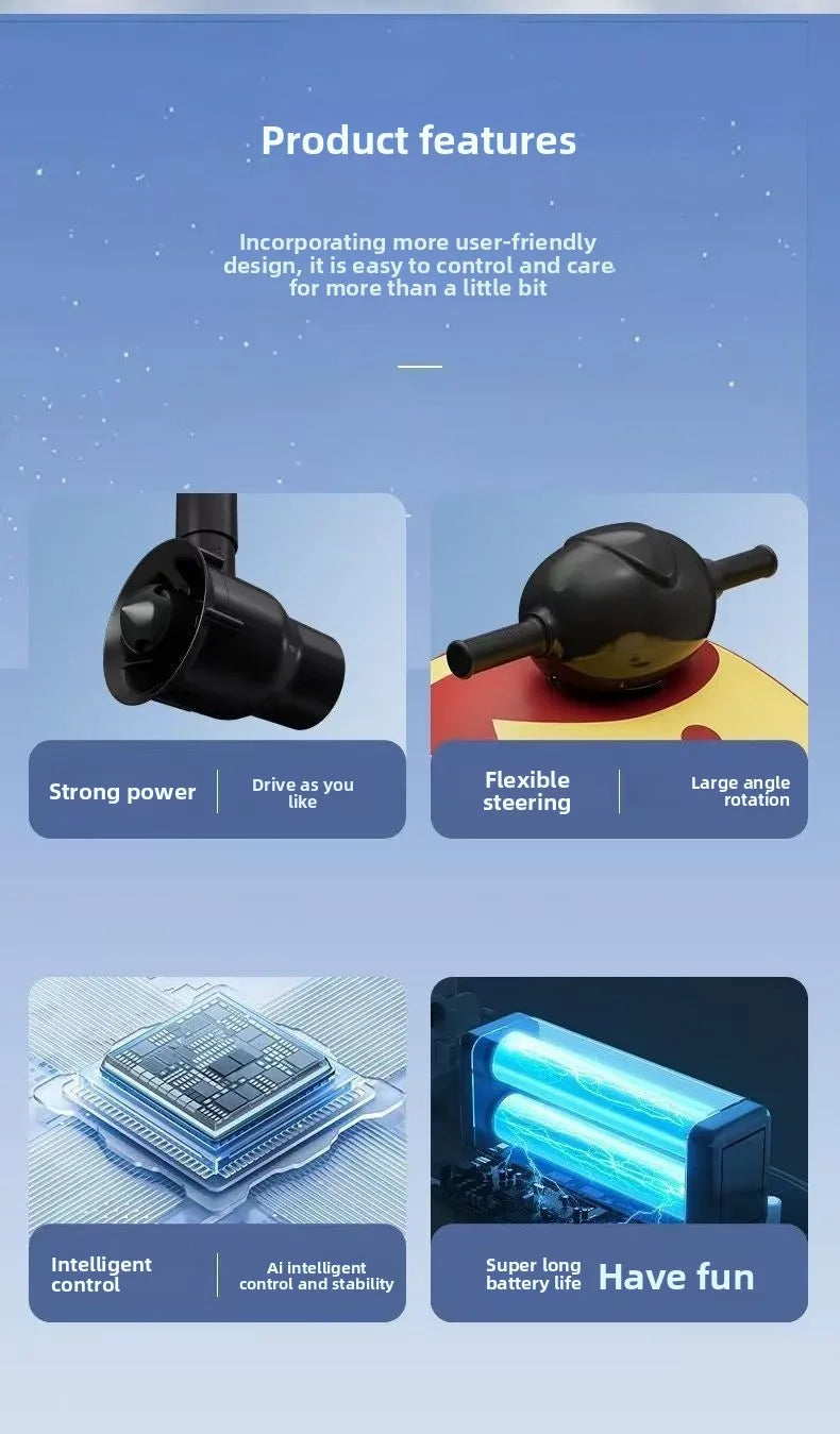Powered Inflatable Water Scooter Toy – Motorized Surfboard with Handle Steering for Adults & Home, Pool/Lake Ride-on