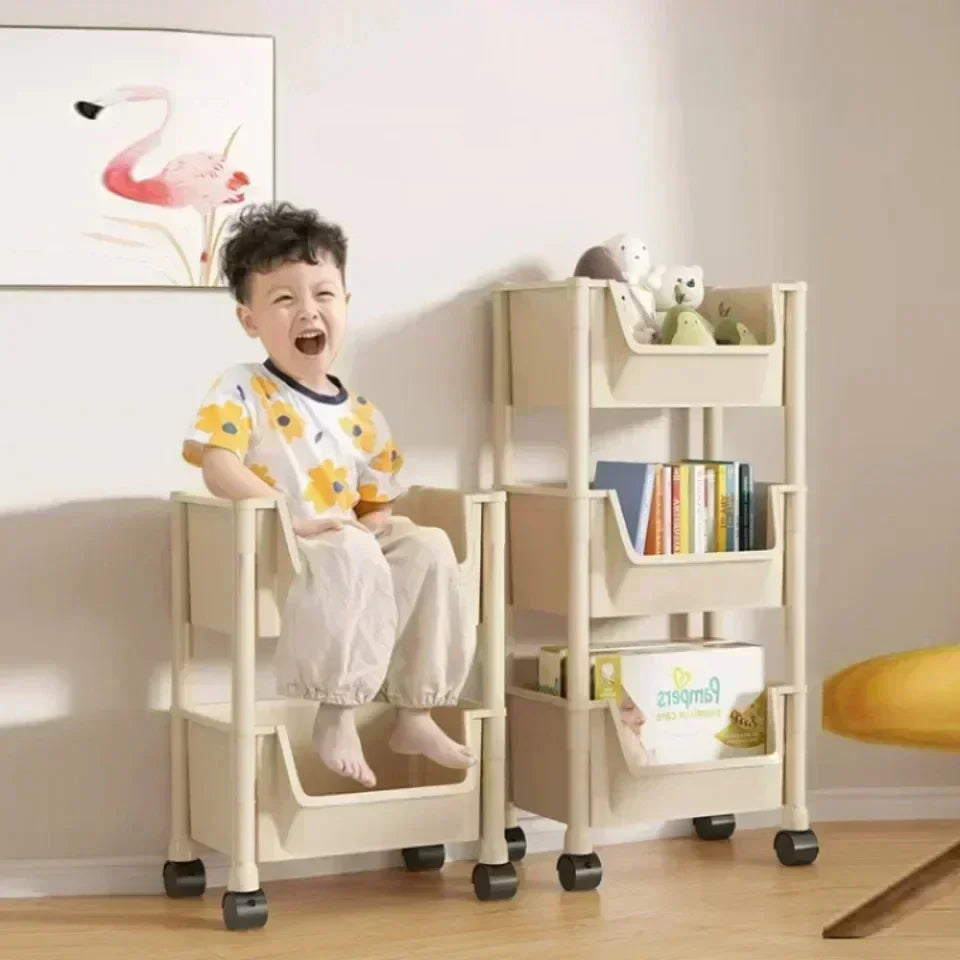NEW Kitchen Storage Trolley Bookshelf Slit Storage Cabinet Bathroom Living Room Home Organizer Rack Kitchen Corner Narrow
