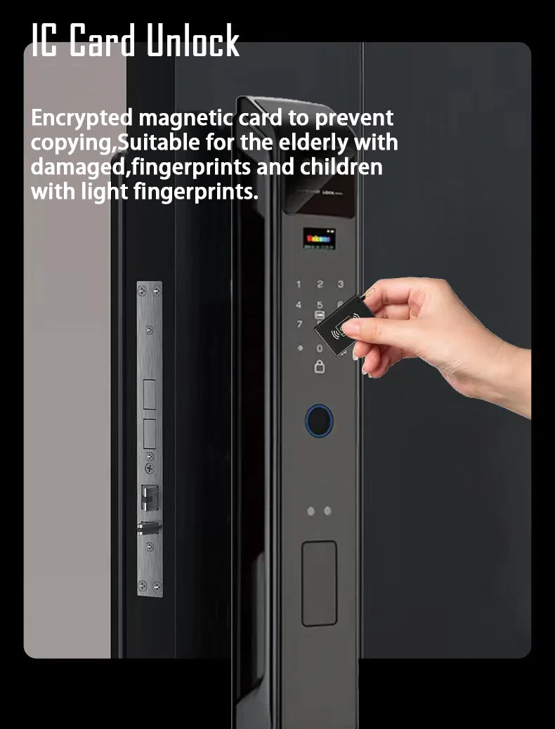 3D Face Recognition Unlock Digital Door Lock With Camera FIngerprint Password Unlock Keyless Electronic Door Lock
