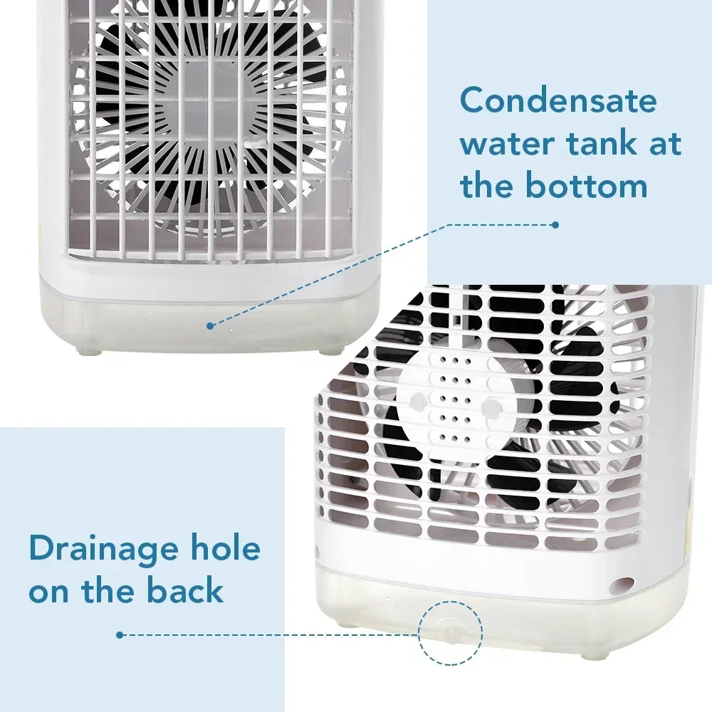 Desktop Air Conditioner Fan Small Air Cooling Machine Small Air Conditioner Household Water Cooling Summer Dormitory Artifac Car