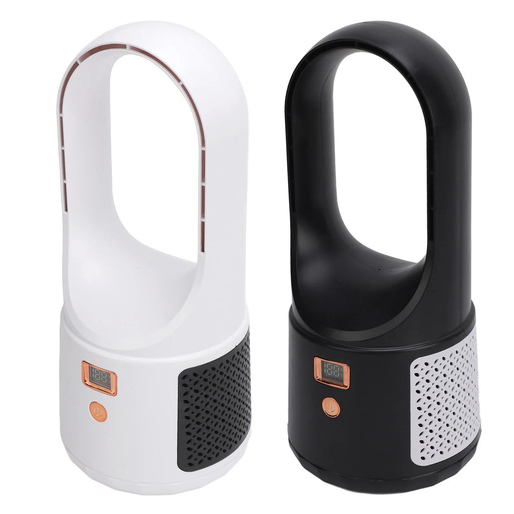 Desk Fan Powerful Airflow Energy Efficient 6 Speeds Wind Turbocharged Quiet Portable Bladeless Fan with Power Display for Home