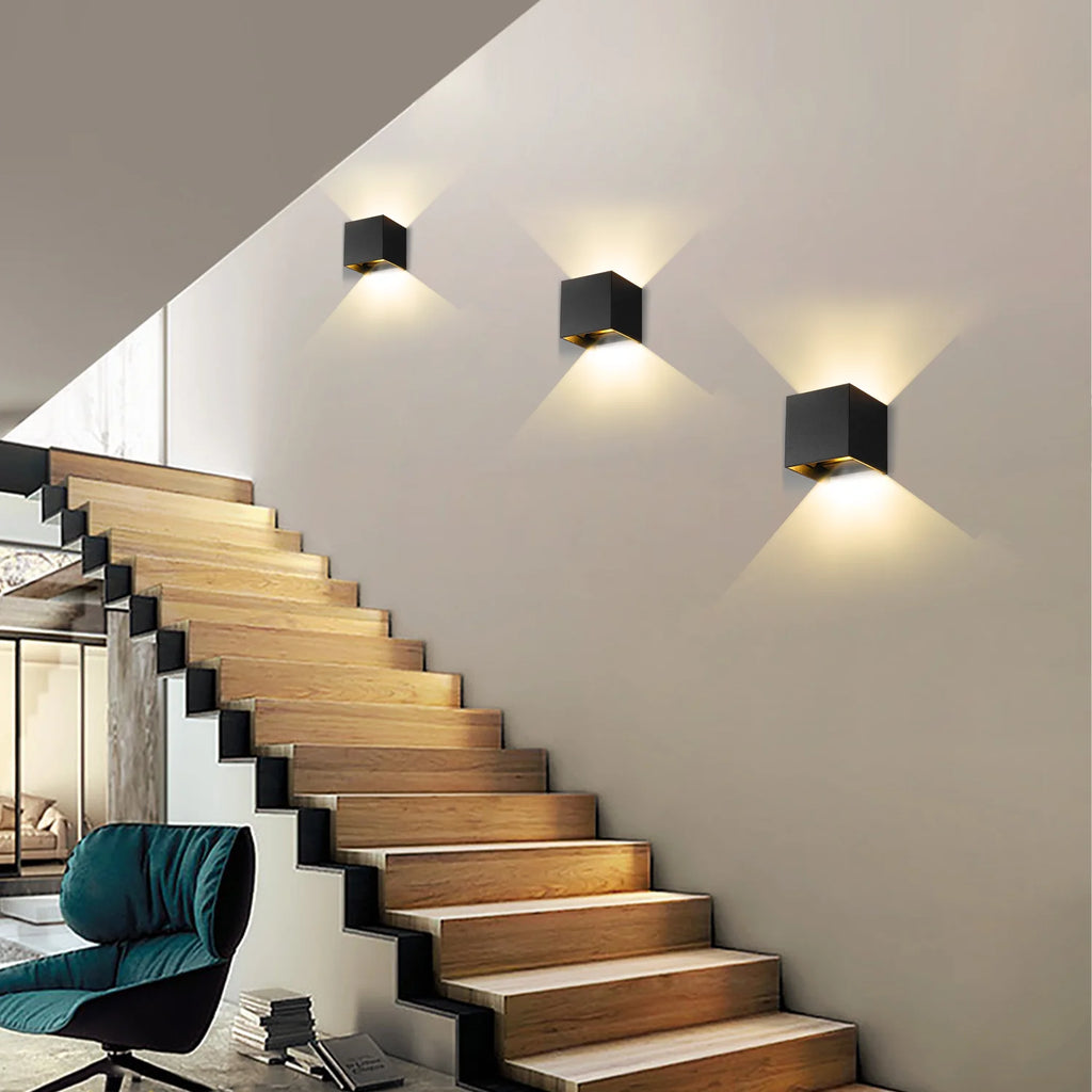 LED Wall Lamps Interior Wall Light IP65 Waterproof Aluminum Indoor Outdoor Lighting Wall Lamp Outside Wall Lights Living Room
