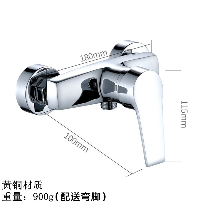 Brass Shower Faucet Mixer Valve Set with Shower Head and Hidden Switch for Bathroom Hot and Cold Water Tap  Bath