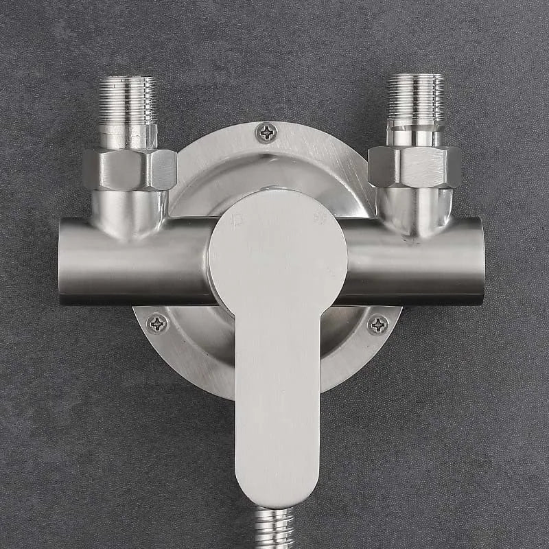 304 Stainless Steel Shower Faucet Hot And Cold Water Mixer Valve Sinlge Handle Wall Mounted Bathtub Faucet G1/2 for Water Heater