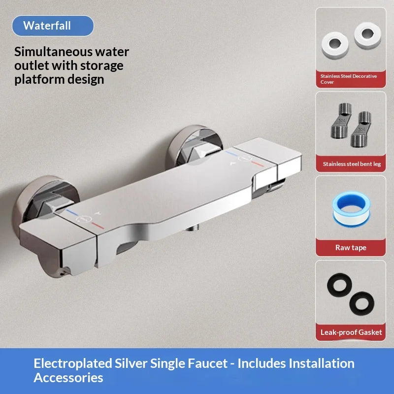Shower faucet, hot and cold mixing valve, bathroom switch three-way bathtub faucet, shower faucet