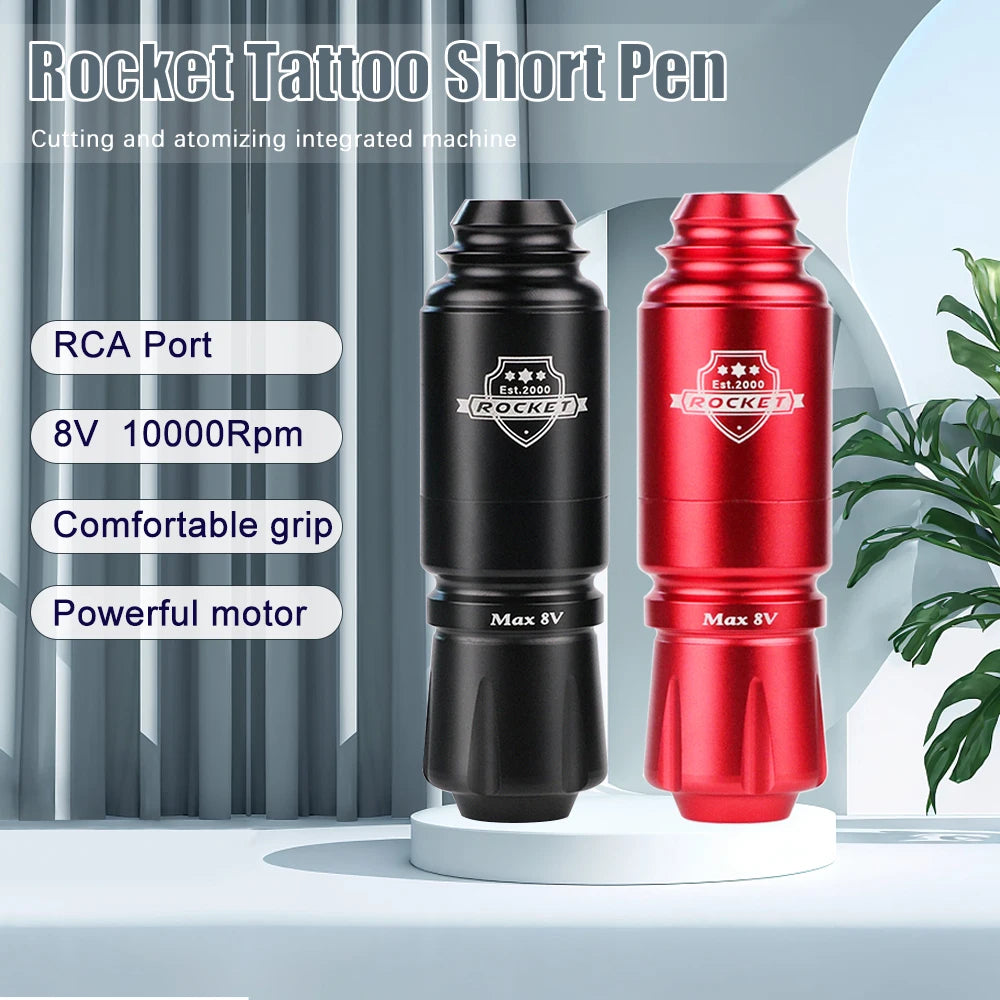 Mini Rocket B2 Tattoo Machine Pen Motor Wireless Tattoo Power RCA Interface Rotating Tattoo Artist Pen Tattoo Pen Kit