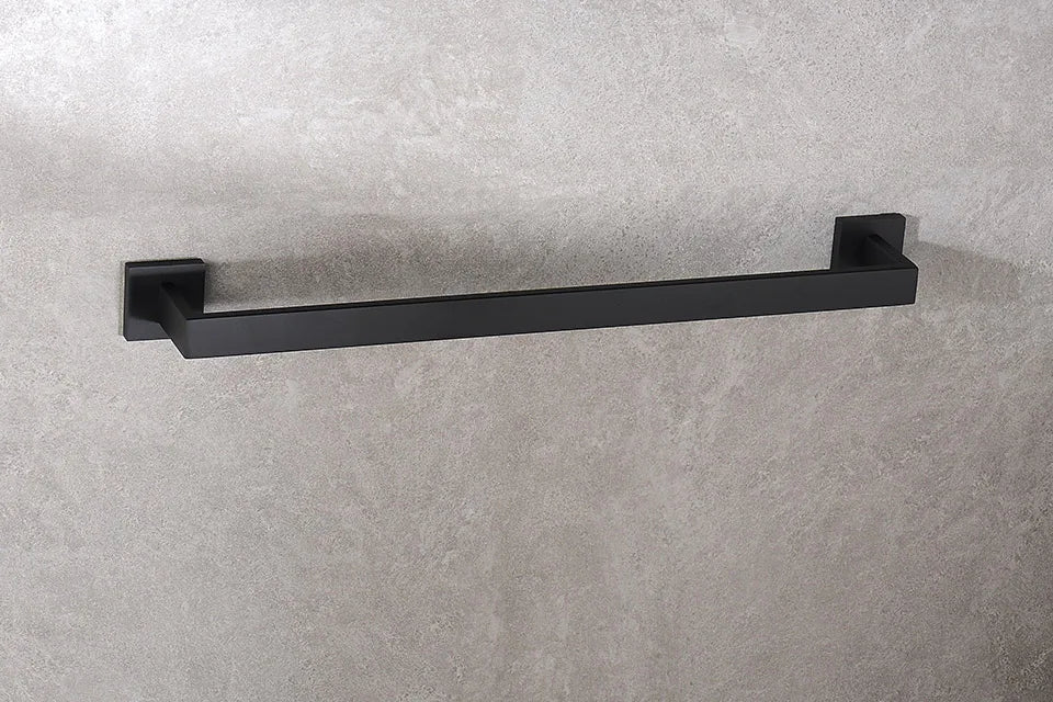 Matte Black Bathroom Hardware 304 Stainless Steel Towel Rack Toilet Paper Holder Liquid Soap Holder Towel Bar Toilet Accessories
