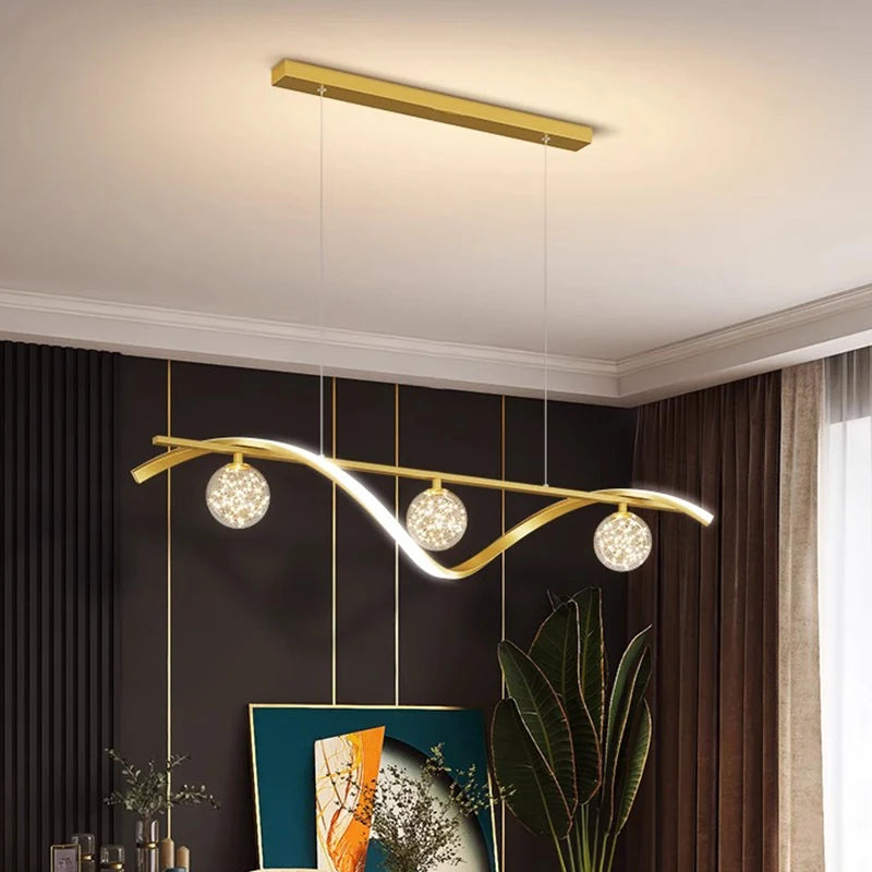 Modern Minimalist Led Pendant Lamps Dimming for Coffee Table Dining Room Kitchen Island Ceiling Chandelier Home Lighting Fixture