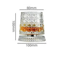 2026 New Whiskey Glasses Rotating Whisky Glass With Glass Base 360 Rotate Degrees Crystal Rum Glass For Cocktail Party Drinking