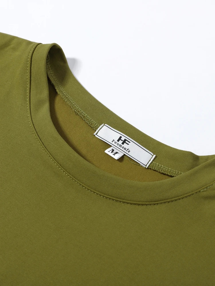 Fashion Solid Women Patchwork Dress Short Sleeve Round Neck Loose Female Dress Casual Office Streetwear Commute Summer 2026