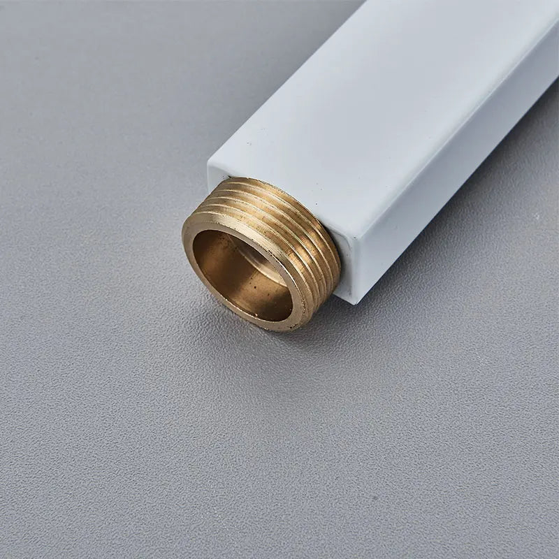 30/40cm Square Round Extension Tube For Bathroom Shower Faucet Black General Interface Extension Tubes Extend Pipe
