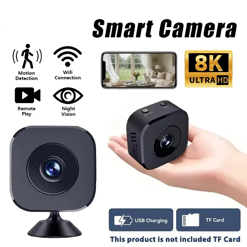 2026 New Smart Security Camera Pro 8K HD Wireless Motion Detection Infrared Night Vision 2.4G WiFi Surveillance 2 Way Audio Cam