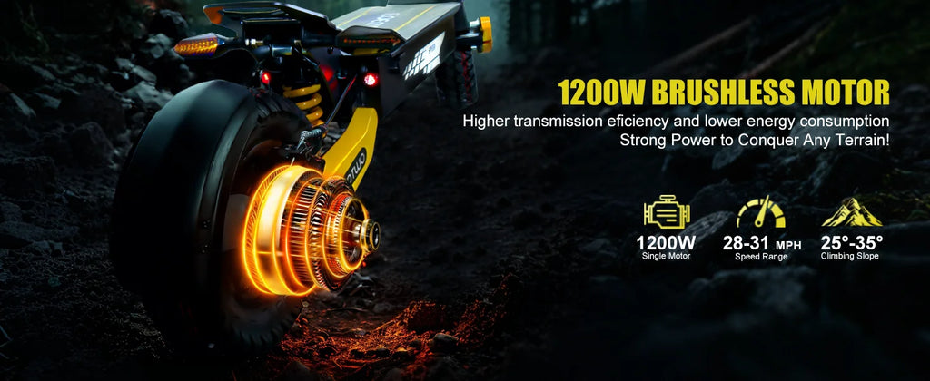 1200W Electric Scooter for Adult 48V13AH 28MPH 11'' Off-road Commuting E-Scooter