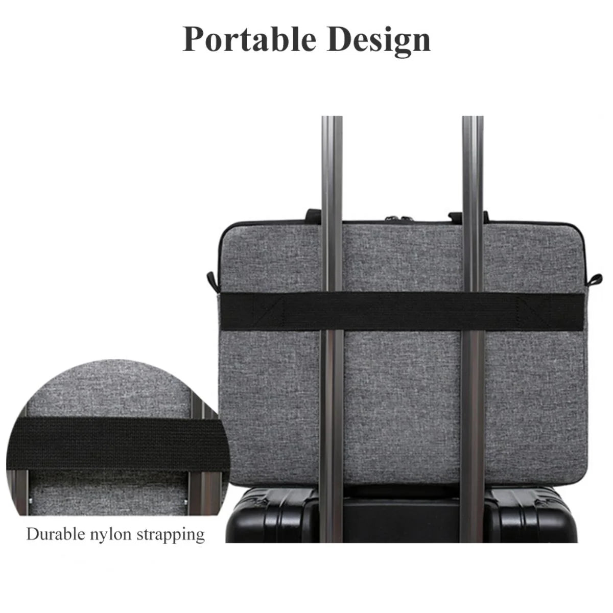 Laptop Bags Carrying Case for 13-15 inch Laptop and Tablet Shoulder Strap Durable Water-Repellent Fabric Business Casual School