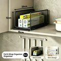 Stackable Kitchen Storage Baskets, Organizer for Kitchen Paper, Plastic Wrap, and Spice Jars, Household Cabinet Storage Racks