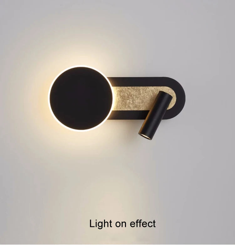 Modern LED Wall Light Living Room Bedroom Study Reading Wall Lamps Indoor With Switch Hotel Decorative Lighting Fixtures