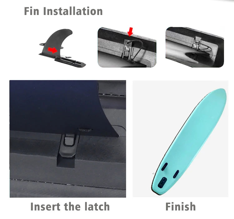 SUP Surf Water Wave Fin Accessories Stablizer Stand Up Paddle Board Surfboard Detachable Slide-in Inflatable Fishing Boat 9 Inch