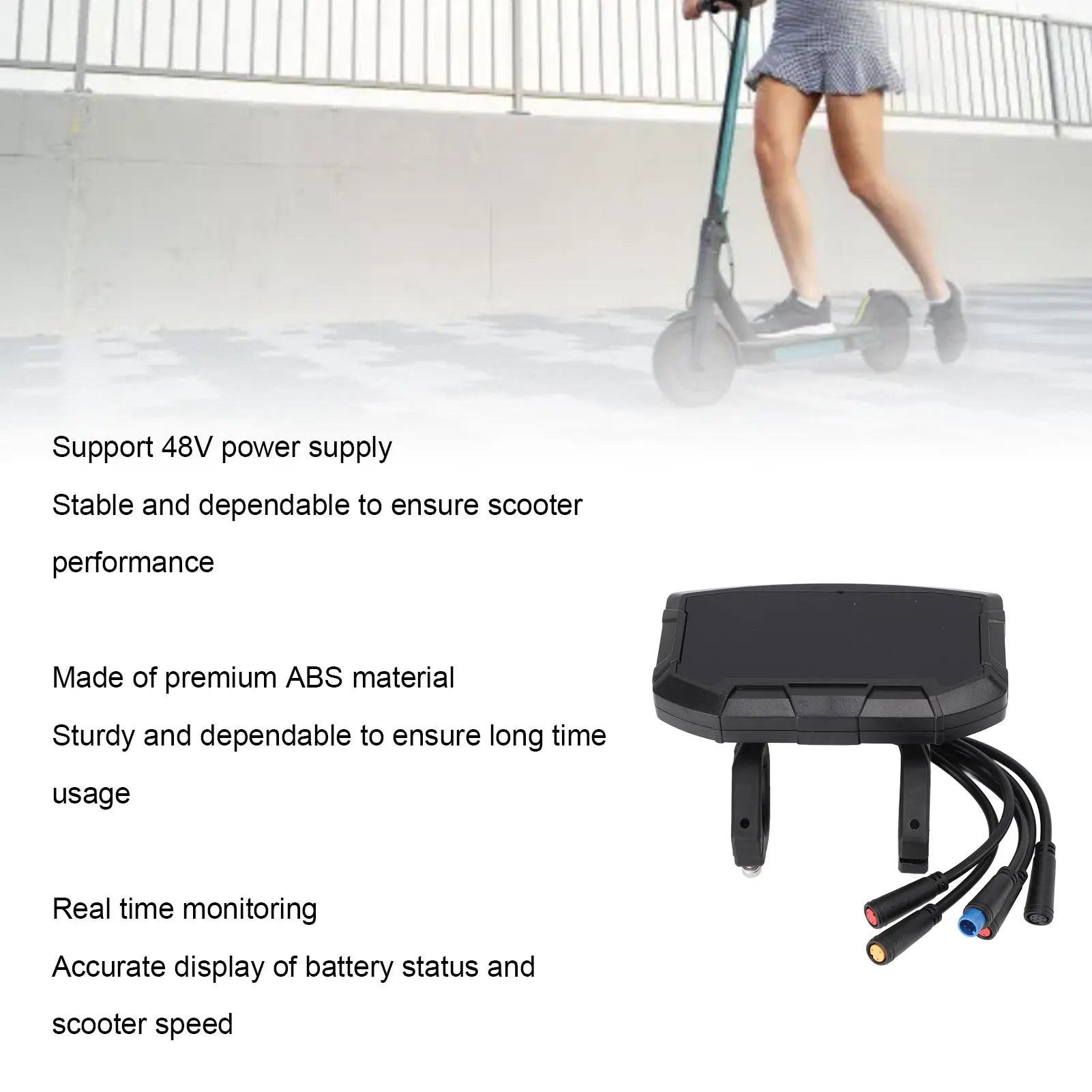 48V Scooter Control Panel Accurate Real Time Monitoring Display Replacement Stable and Reliable for SmartGyro Display Meters