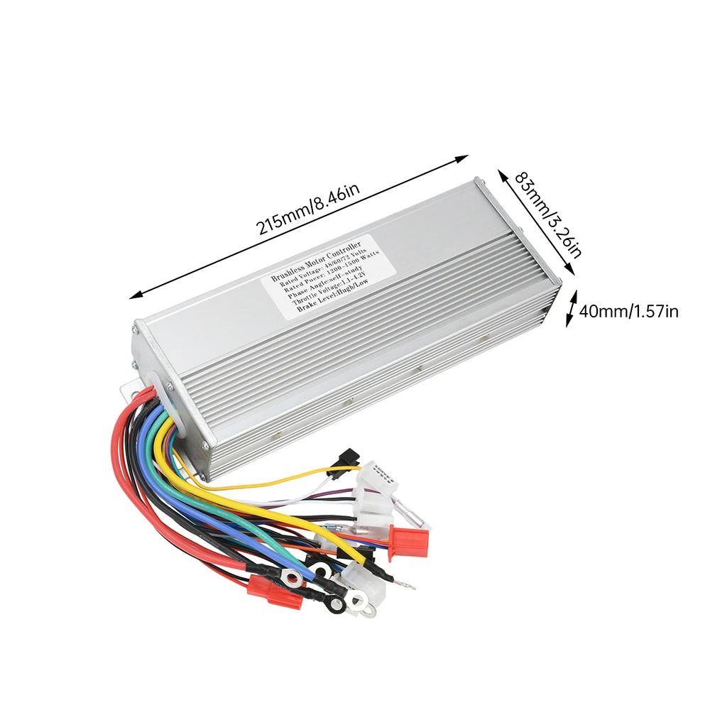 Electric Bicycle Accessories 48V-72V Electric Bike 1200-1500W Brushless DC Motor Controller For Electric Bicycle E-bike Scooter