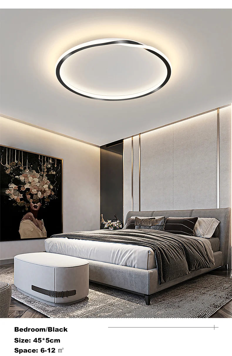 Modern LED Room Decoration Ring Ceiling Light Living Room Bedroom Dining Room Ceiling Lamp Indoor Lighting Decorative Lamps