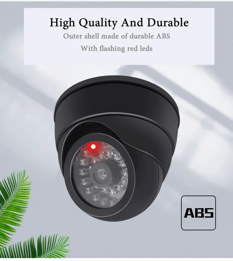 New Red Flashing LED Light Black/White Dummy Conch Camera Home Office Surveillance Security System Fake CCTV Security Camera