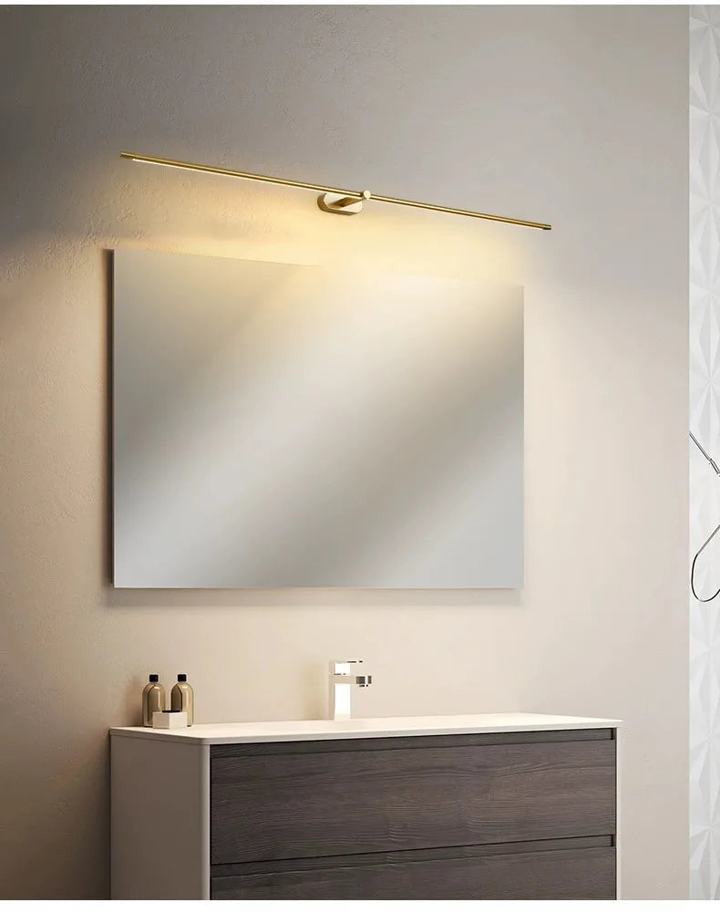 Modern Minimalist Mirror Headlights, Makeup Stands, Bathrooms, Mirror Cabinets, Straight Strip Wall Lights