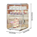 Kids Utensil Organizer Clear Adjustable Storage Rack for Baby Bottles Cups Plates Kitchen Countertop Fridge Dining Cabinet