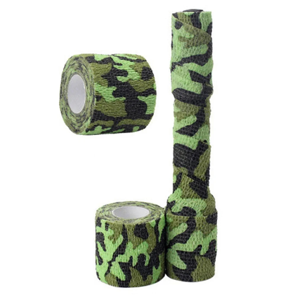 Elastic Wrap Tape  Adhesive Outdoor Hunting Camouflage Stealth Tape Waterproof Wrap Durable Self Adhesive Elastic Bandage