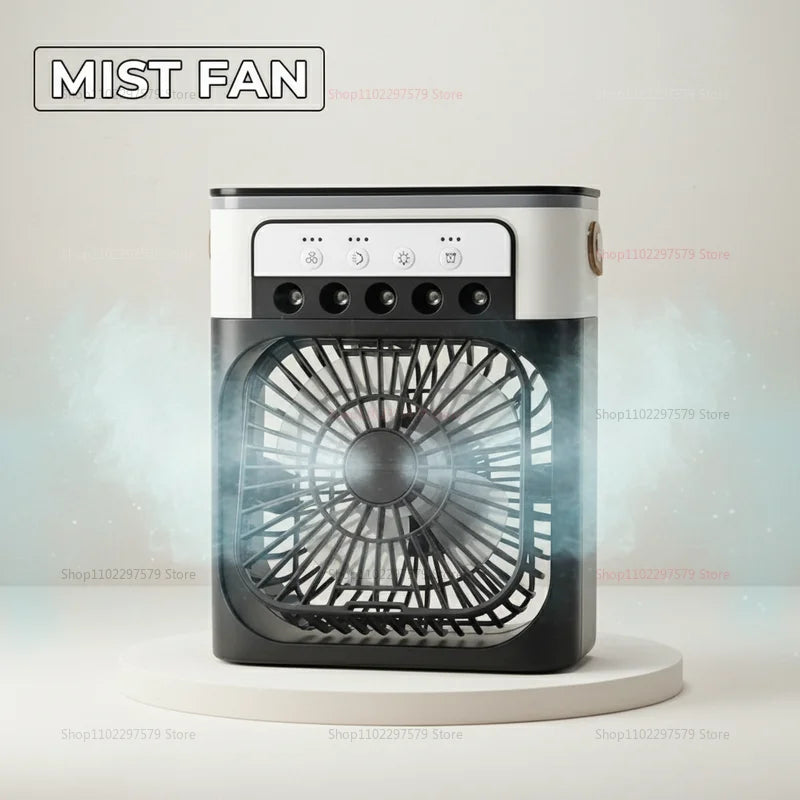 3 In 1 Fan AIr Conditioner Household Mini Air Cooler LED Night Light Portable Humidifier Air Adjustment Fan Office Home Fan