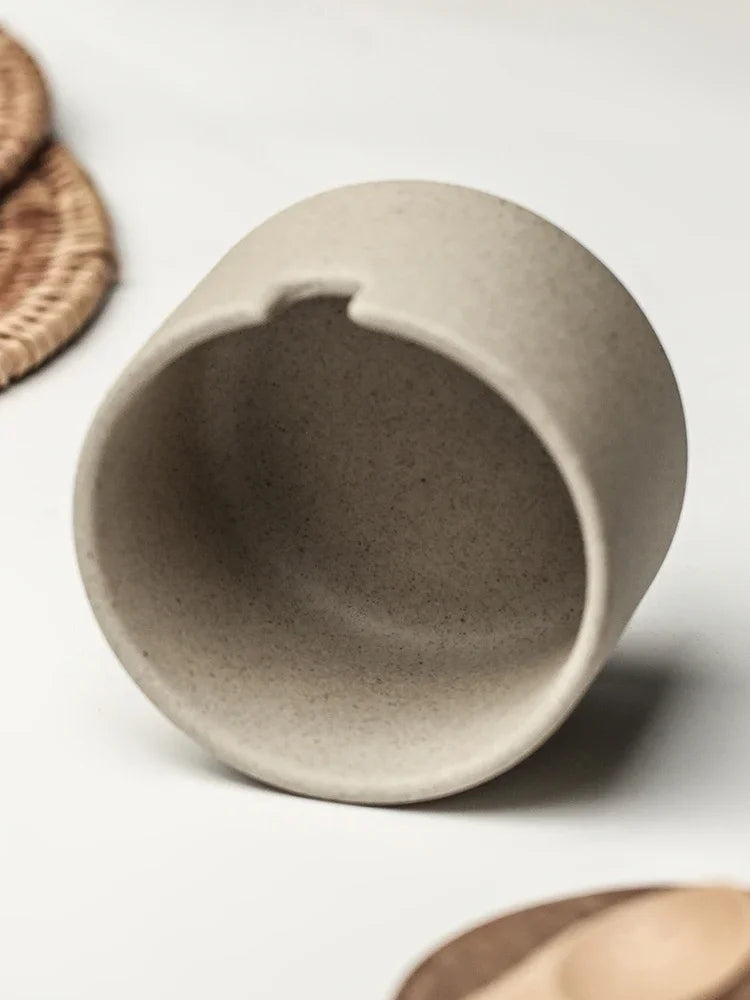 JUSTINLAU Ceramic Seasoning Jar Japanese Spice Container with Bamboo Lid Spoon Home Oil Pot Seasoning Bottle Tray Kitchen Tools