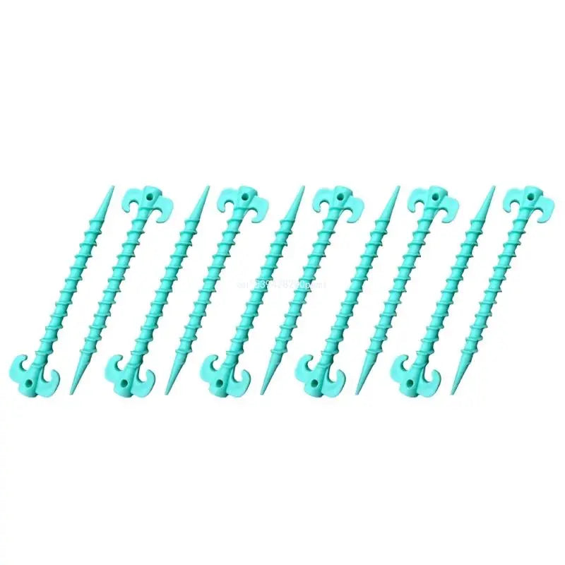10Pcs Camping Tent Stakes Tent Heavy Duty Tent Nails Plastic Screw Tent Pegs for Fixing Camping Tent Rain Tarps Outdoors