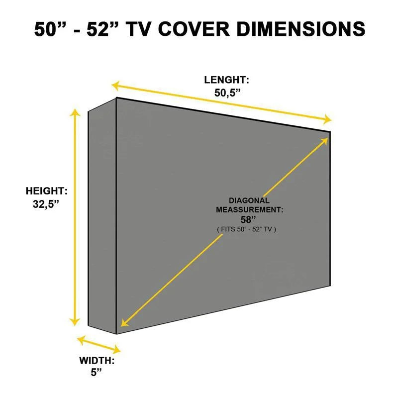 Garden Patio Outdoor TV Covers Protect TV Screen Weatherproof Dust-proof Oxford Fabric Dust Cover for Flat Screen Television