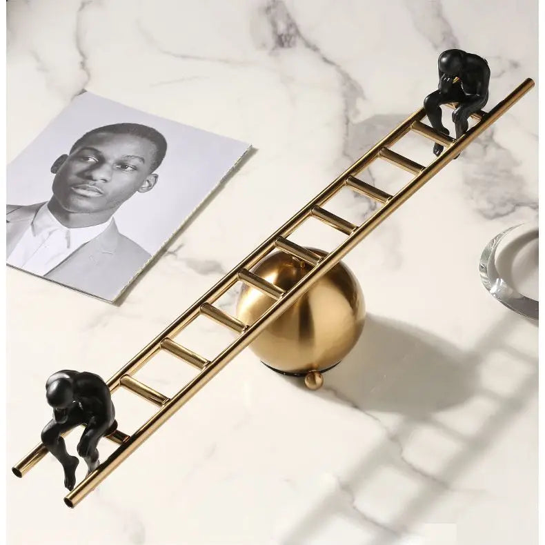 Decoration Modern Simple Creative Meditators Light Luxury Living Room Wine Cabinet TV Cabinet Study Decorations