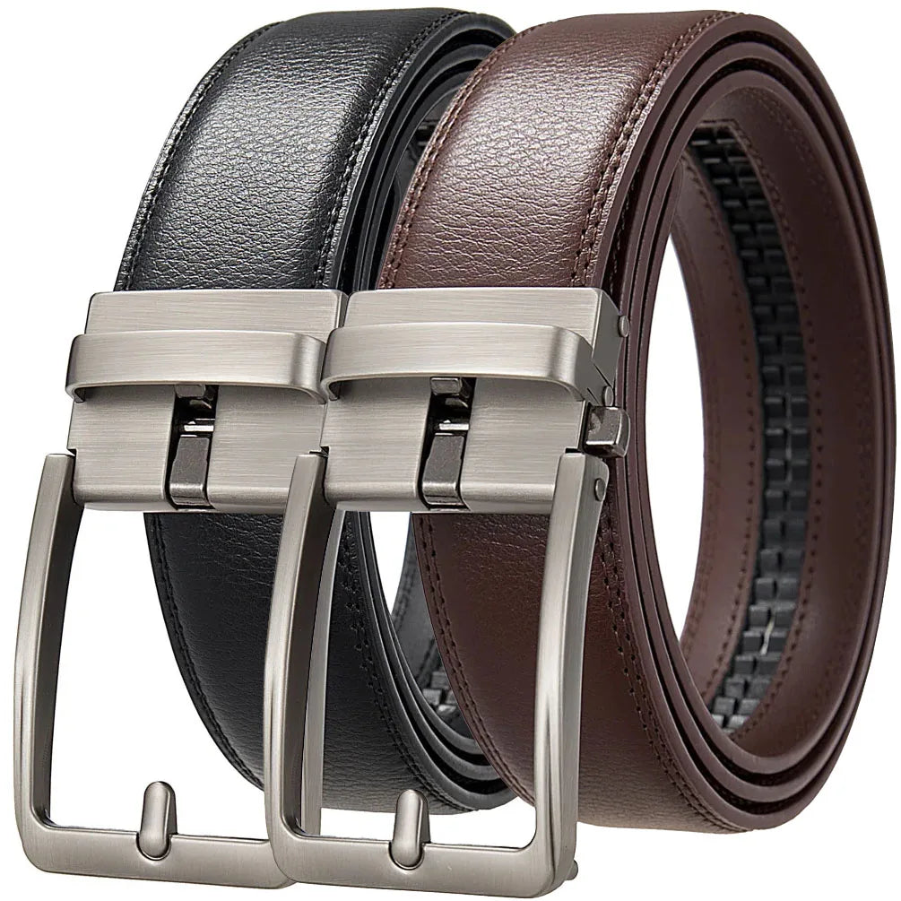 Luxury Designer Click Belts for Men PU Leather Waist strap, Fashion Automatic Buckle Design Belt, Perfect Waistband for Jeans