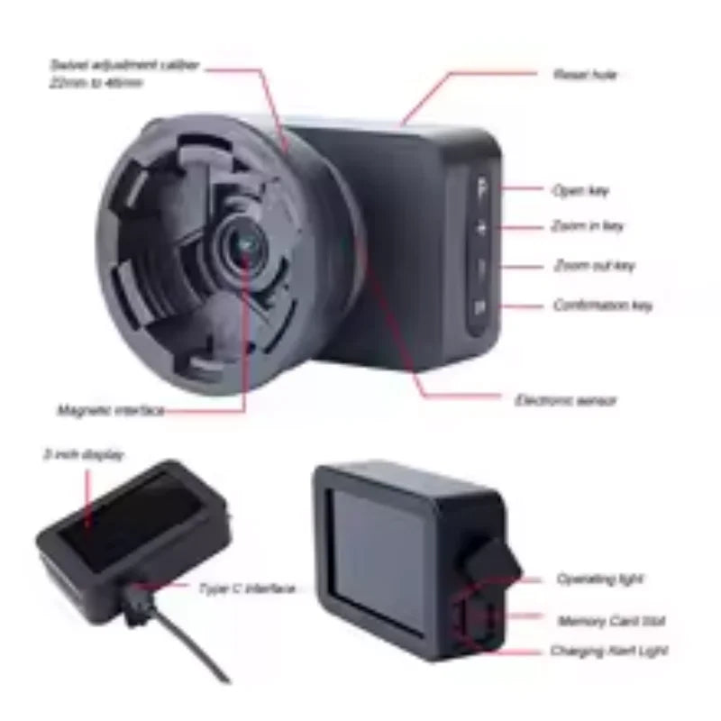 Telescope Eyepiece Camera for Astronomical Observation, 4K Color Display, Electronic Astrophotography, Planetary and Bird Observ