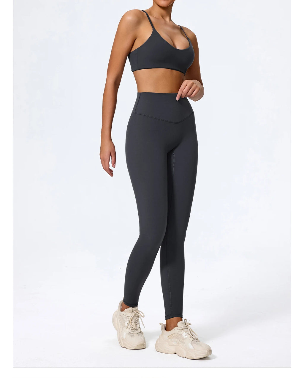 Ctenkevet Summer Women 2Pcs Sleeveless Sports Set Female Gym Two-piece Yoga Set High Waist Breathable legging Sportswear Women