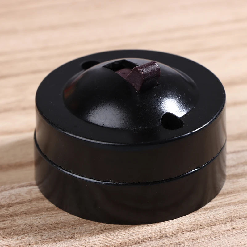 Toggle Switch Single-control Lamp Switch Round Surface Mounted Wall Light Switch Old-fashioned 6A Button Switch For Home Decor
