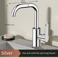 Exquisite faucet hot and cold mixing 360° free rotation bathroom dual-use faucet suitable for countertop washbasin and kitchen s