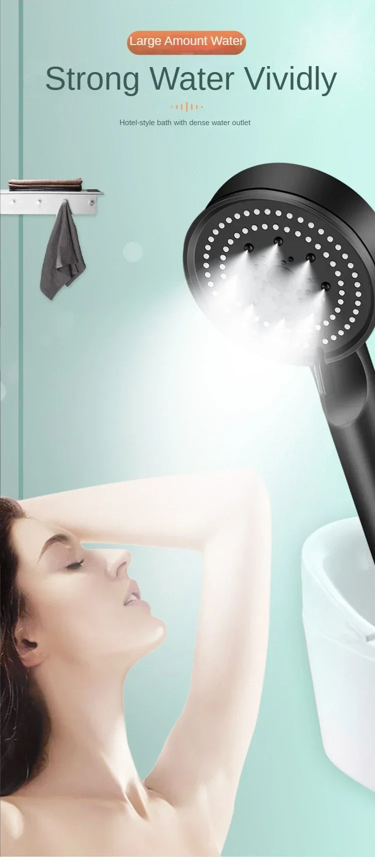 Shower Phone Bathroom Bath and Accessories Shower for Bathroom High Pressure Water Saving Pressurized Spa Handheld Showers