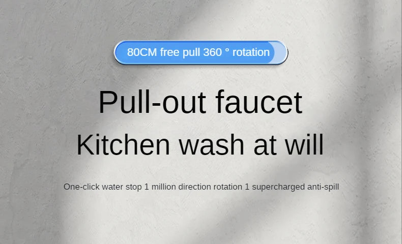 Pull kitchen faucet cold and hot water dual purpose splash proof faucet fast heating household wash basin faucet