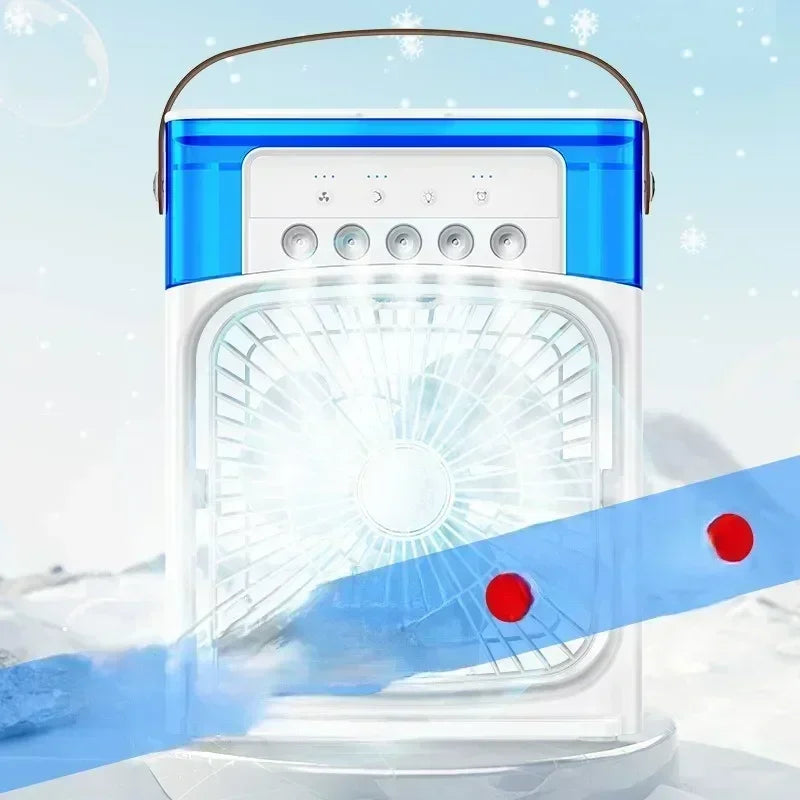 Fan Portable Air Cooler Conditioner Humidifier with Water Tank Quite Mist Water Spray Fan for Home Room Camping Car Office