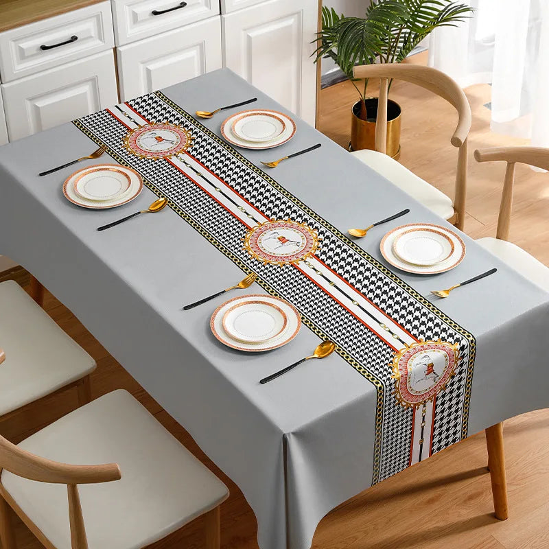 Tablecloth Modern Light Luxury Style Waterproof Dining Table Cloth Rectangular Tea Table Cover Picnic Mat Home Decor