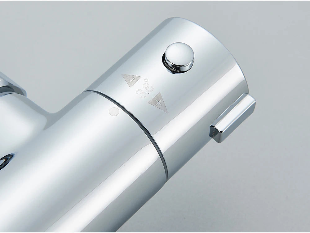 Chrome Thermostatic Shower Faucets Set Bathroom Thermostatic Mixer Tap Hot And Cold Bathroom Mixer Mixing Valve Bathtub Faucet