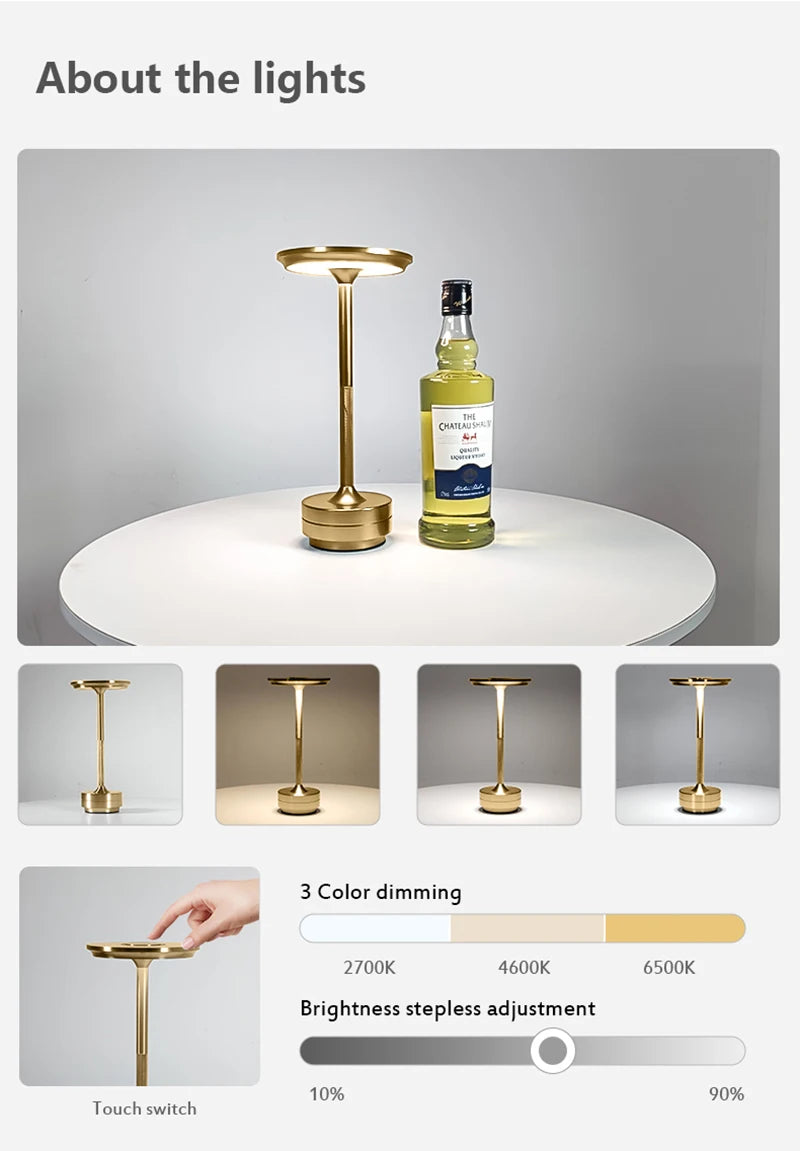 Modern Simple Creative Night Light Retro Atmosphere LED Lamp European And American Bar Table Decoration Lamp