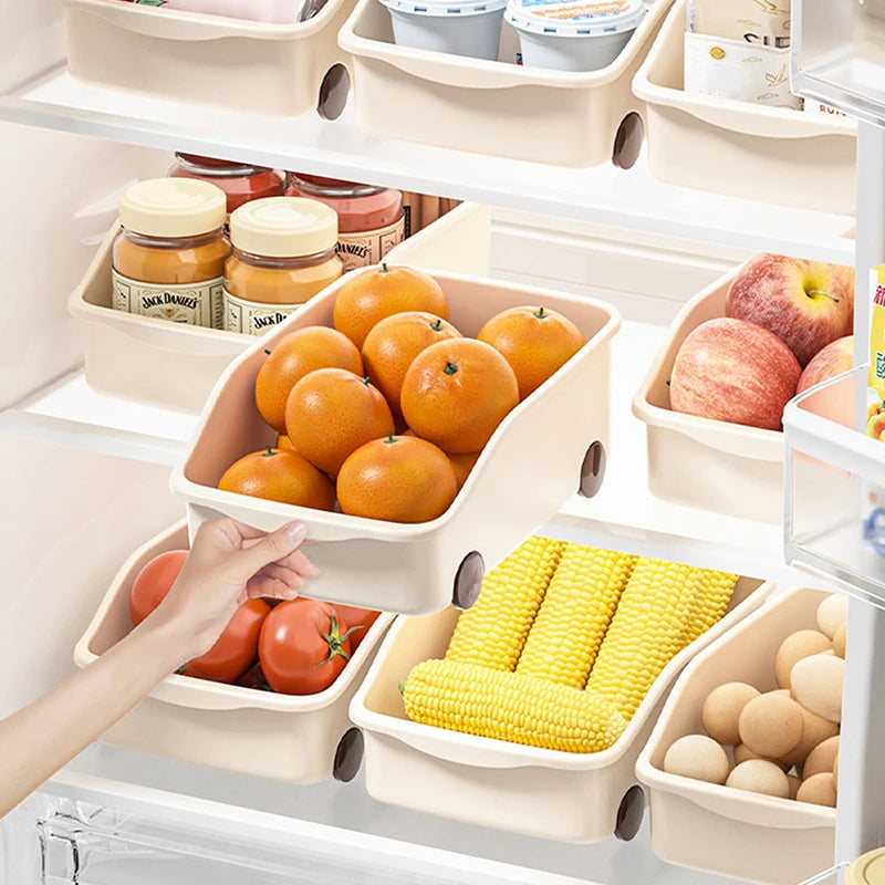 【N】Kitchen Sundries Storage Case With Wheels Seasoning Bottle Jar Storage Container Kitchen Closet Organizer