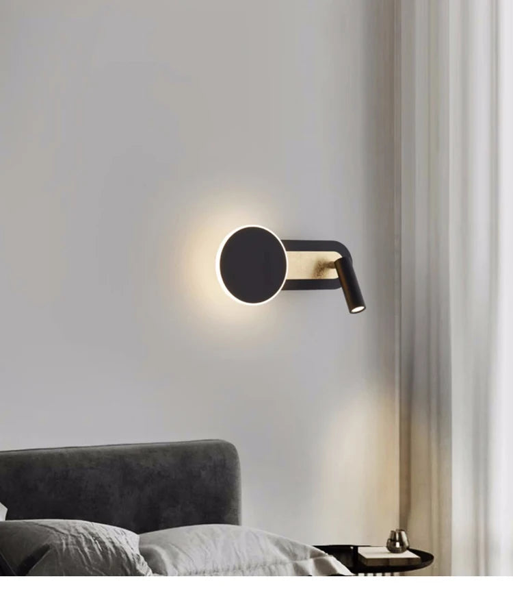 Modern LED Wall Light Living Room Bedroom Study Reading Wall Lamps Indoor With Switch Hotel Decorative Lighting Fixtures