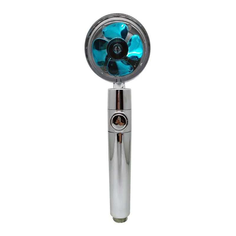 New Propeller Driven Shower Head Cotton Filter Turbocharged High Pressure Handheld Shower Nozzle