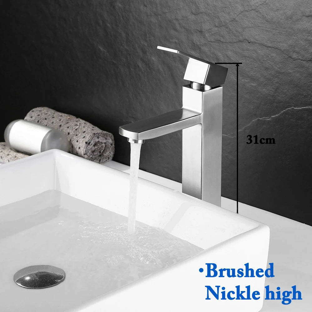 Bathroom Faucets Hot and Cold Mixer Faucets Vanity Bathroom Kitchen Deck Mounted Bathroom Sink Faucets（hose not include）