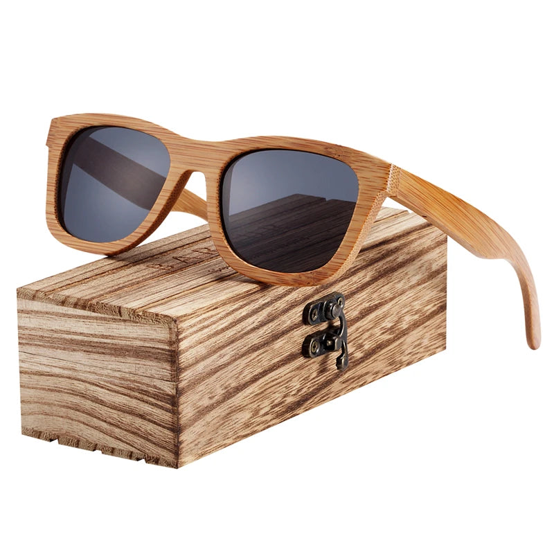 Bamboo Sunglasses Men Women Imitation Wood Sun Glasses Square Brand Designer Sun Glasses For Women Unisex